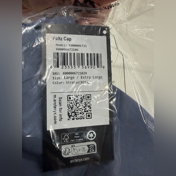 Arc’teryx Women\'s Mens Paltz Cap Stratus Blue NWT Softshell Hat Performance L/XL main image 5